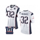 Men's Nike New England Patriots #32 Devin McCourty Elite White Super Bowl LI Champions NFL Jersey