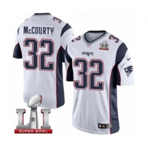 Men's Nike New England Patriots #32 Devin McCourty Limited White Super Bowl LI 51 NFL Jersey