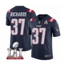 Men's Nike New England Patriots #37 Jordan Richards Limited Navy Blue Rush Super Bowl LI 51 NFL Jersey