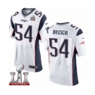 Men's Nike New England Patriots #54 Tedy Bruschi Elite White Super Bowl LI 51 NFL Jersey