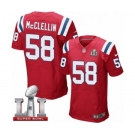 Men's Nike New England Patriots #58 Shea McClellin Elite Red Alternate Super Bowl LI 51 NFL Jersey