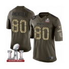 Men's Nike New England Patriots #80 Danny Amendola Limited Green Salute to Service Super Bowl LI 51 NFL Jersey