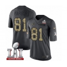 Men's Nike New England Patriots #81 Clay Harbor Limited Black 2016 Salute to Service Super Bowl LI 51 NFL Jersey