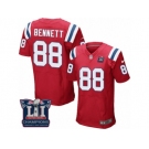 Men's Nike New England Patriots #88 Martellus Bennett Elite Red Alternate Super Bowl LI Champions NFL Jersey