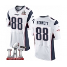 Men's Nike New England Patriots #88 Martellus Bennett Elite White Super Bowl LI 51 NFL Jersey