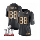 Men's Nike New England Patriots #88 Martellus Bennett Limited Black-Gold Salute to Service Super Bowl LI 51 NFL Jersey