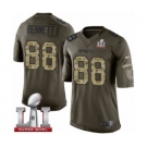 Men's Nike New England Patriots #88 Martellus Bennett Limited Green Salute to Service Super Bowl LI 51 NFL Jersey