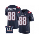 Men's Nike New England Patriots #88 Martellus Bennett Limited Navy Blue Rush Super Bowl LI Champions NFL Jersey