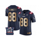 Men's Nike New England Patriots #88 Martellus Bennett Limited Navy Gold Rush Super Bowl LI Champions NFL Jersey