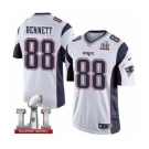 Men's Nike New England Patriots #88 Martellus Bennett Limited White Super Bowl LI 51 NFL Jersey