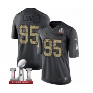 Men's Nike New England Patriots #95 Chris Long Limited Black 2016 Salute to Service Super Bowl LI 51 NFL Jersey