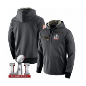 NFL Men's New England Patriots Nike Anthracite Salute to Service Player Performance Super Bowl LI 51 Hoodie