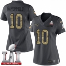 Women's Nike New England Patriots #10 Jimmy Garoppolo Limited Black 2016 Salute to Service Super Bowl LI 51 NFL Jersey