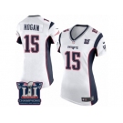 Women's Nike New England Patriots #15 Chris Hogan Elite White Super Bowl LI Champions NFL Jersey