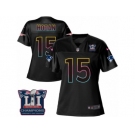 Women's Nike New England Patriots #15 Chris Hogan Game Black Fashion Super Bowl LI Champions NFL Jersey