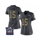 Women's Nike New England Patriots #15 Chris Hogan Limited Black 2016 Salute to Service Super Bowl LI Champions NFL Jersey