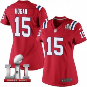 Women's Nike New England Patriots #15 Chris Hogan Limited Red Alternate Super Bowl LI 51 NFL Jersey