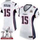 Women's Nike New England Patriots #15 Chris Hogan Limited White Super Bowl LI 51 NFL Jersey