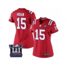 Women's Nike New England Patriots #15 Chris Hogan Red Alternate Super Bowl LI Champions NFL Jersey