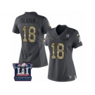 Women's Nike New England Patriots #18 Matthew Slater Limited Black 2016 Salute to Service Super Bowl LI Champions NFL Jersey