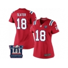 Women's Nike New England Patriots #18 Matthew Slater Red Alternate Super Bowl LI Champions NFL Jersey