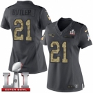 Women's Nike New England Patriots #21 Malcolm Butler Limited Black 2016 Salute to Service Super Bowl LI 51 NFL Jersey