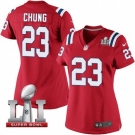 Women's Nike New England Patriots #23 Patrick Chung Elite Red Alternate Super Bowl LI 51 NFL Jersey