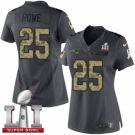 Women's Nike New England Patriots #25 Eric Rowe Limited Black 2016 Salute to Service Super Bowl LI 51 NFL Jersey