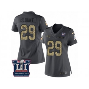 Women's Nike New England Patriots #29 LeGarrette Blount Limited Black 2016 Salute to Service Super Bowl LI Champions NFL Jersey