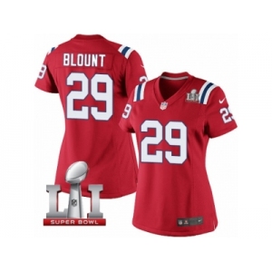 Women's Nike New England Patriots #29 LeGarrette Blount Red Alternate Super Bowl LI 51 NFL Jersey