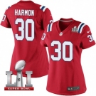 Women's Nike New England Patriots #30 Duron Harmon Elite Red Alternate Super Bowl LI 51 NFL Jersey