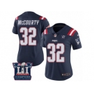 Women's Nike New England Patriots #32 Devin McCourty Limited Navy Blue Rush Super Bowl LI Champions NFL Jersey