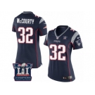 Women's Nike New England Patriots #32 Devin McCourty Navy Blue Team Color Super Bowl LI Champions NFL Jersey