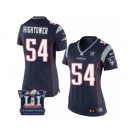 Women's Nike New England Patriots #54 Dont'a Hightower Navy Blue Team Color Super Bowl LI Champions NFL Jersey