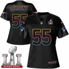 Women's Nike New England Patriots #55 Jonathan Freeny Game Black Fashion Super Bowl LI 51 NFL Jersey