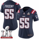 Women's Nike New England Patriots #55 Jonathan Freeny Limited Navy Blue Rush Super Bowl LI 51 NFL Jersey