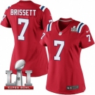 Women's Nike New England Patriots #7 Jacoby Brissett Elite Red Alternate Super Bowl LI 51 NFL Jersey