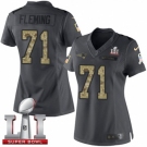 Women's Nike New England Patriots #71 Cameron Fleming Limited Black 2016 Salute to Service Super Bowl LI 51 NFL Jersey