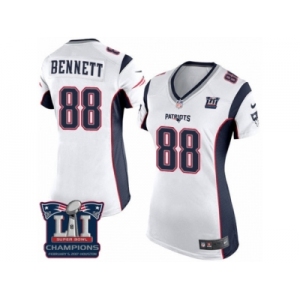 Women's Nike New England Patriots #88 Martellus Bennett White Super Bowl LI Champions NFL Jersey