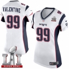 Women's Nike New England Patriots #99 Vincent Valentine Elite White Super Bowl LI 51 NFL Jersey