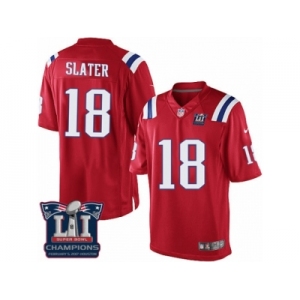 Youth Nike New England Patriots #18 Matthew Slater Red Alternate Super Bowl LI Champions NFL Jersey