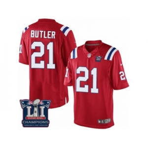 Youth Nike New England Patriots #21 Malcolm Butler Red Alternate Super Bowl LI Champions NFL Jersey
