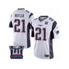 Youth Nike New England Patriots #21 Malcolm Butler White Super Bowl LI Champions NFL Jersey