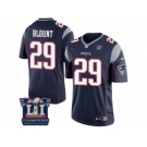 Youth Nike New England Patriots #29 LeGarrette Blount Navy Blue Team Color Super Bowl LI Champions NFL Jersey