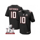 Men's Nike Atlanta Falcons #10 Steve Bartkowski Elite Black Alternate Super Bowl LI 51 NFL Jersey