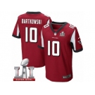 Men's Nike Atlanta Falcons #10 Steve Bartkowski Elite Red Team Color Super Bowl LI 51 NFL Jersey