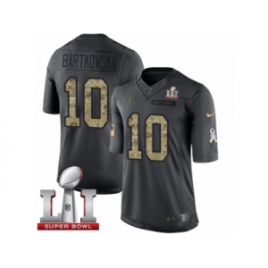 Men's Nike Atlanta Falcons #10 Steve Bartkowski Limited Black 2016 Salute to Service Super Bowl LI 51 NFL Jersey