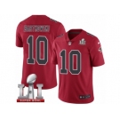 Men's Nike Atlanta Falcons #10 Steve Bartkowski Limited Red Rush Super Bowl LI 51 NFL Jersey