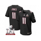 Men's Nike Atlanta Falcons #11 Julio Jones Elite Black Alternate Super Bowl LI 51 NFL Jersey