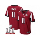 Men's Nike Atlanta Falcons #11 Julio Jones Elite Red Team Color Super Bowl LI 51 NFL Jersey